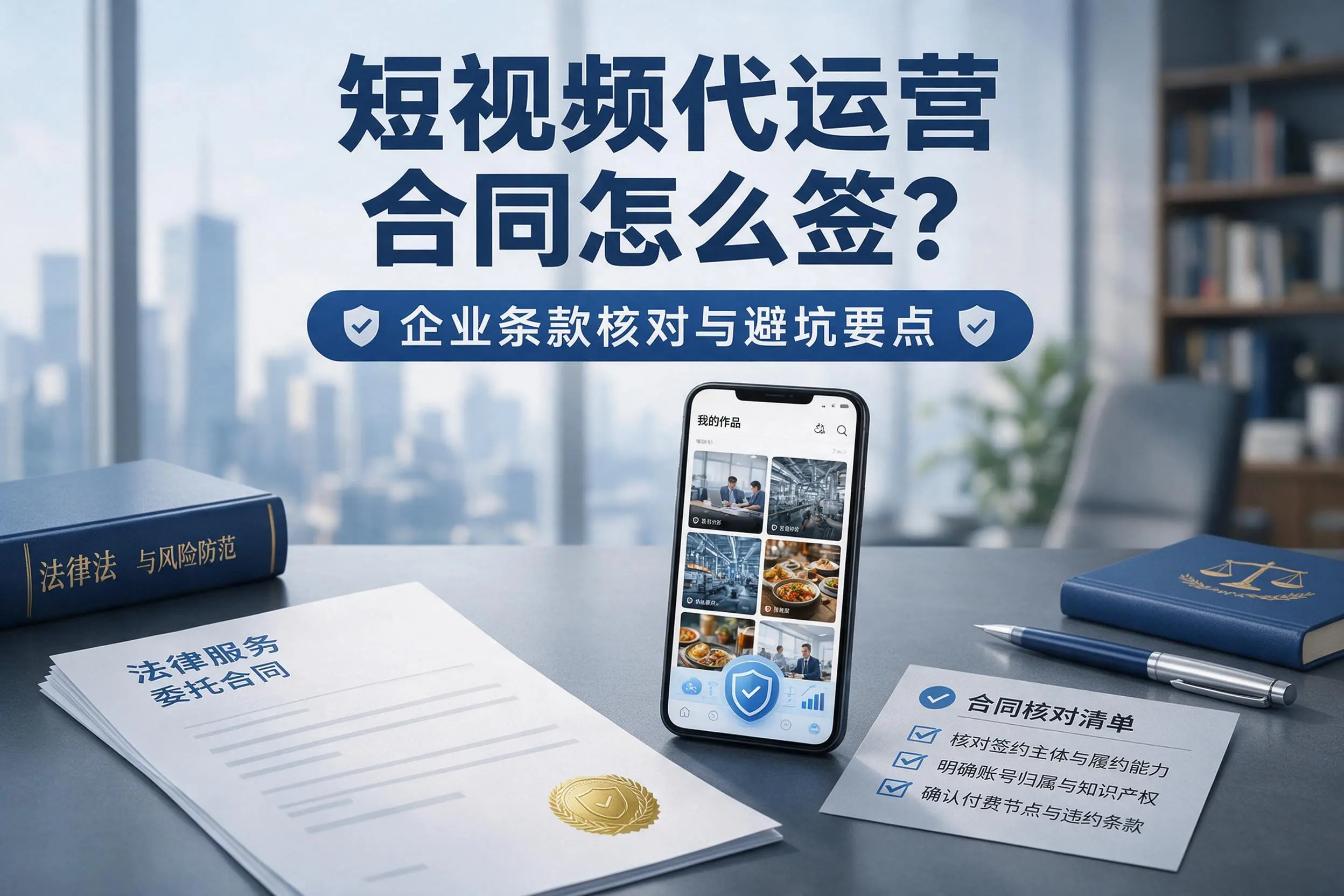 短视频代运营合同怎么签？宜昌企业条款核对与避坑要点
