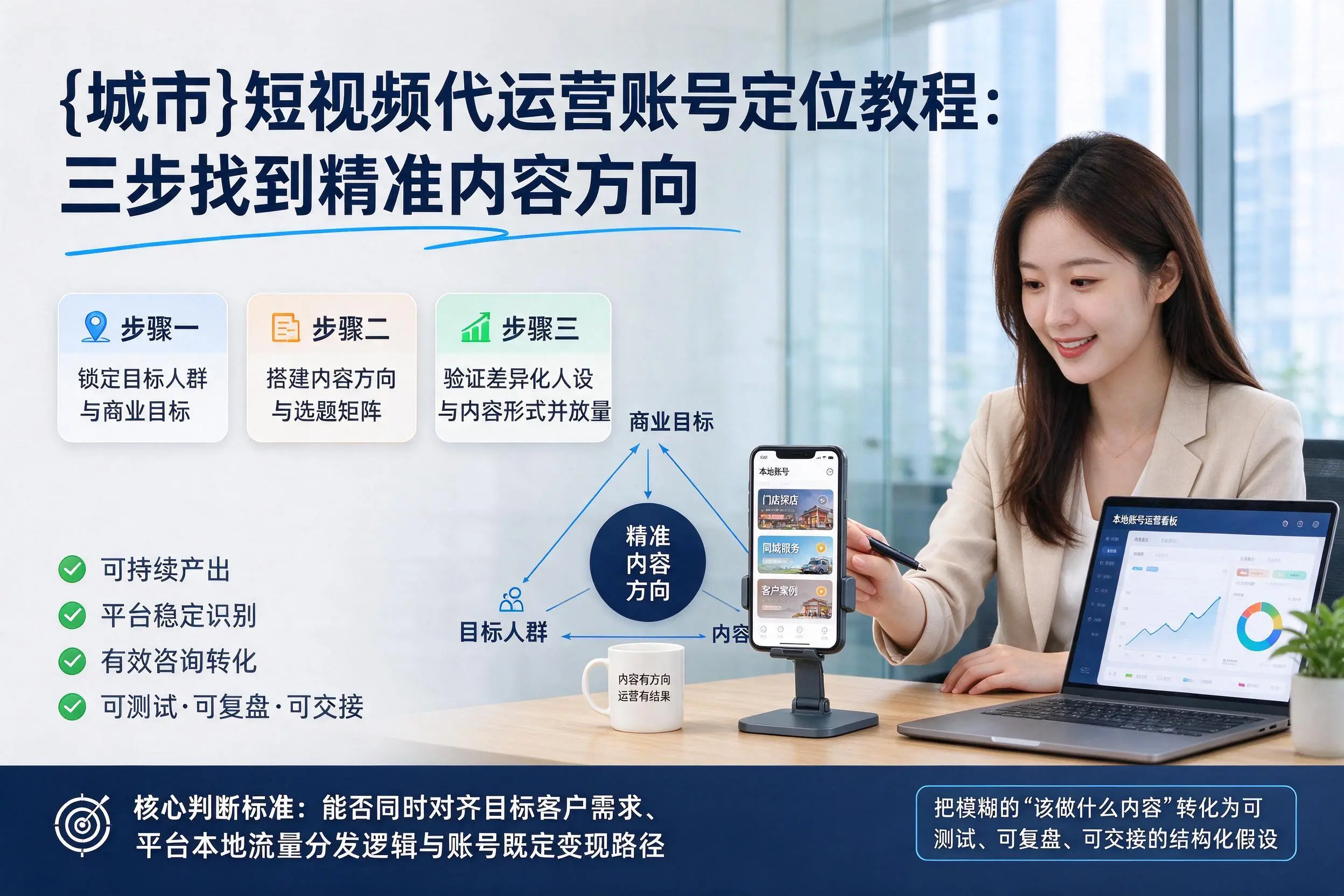 宜昌短视频代运营账号定位教程：三步找到精准内容方向