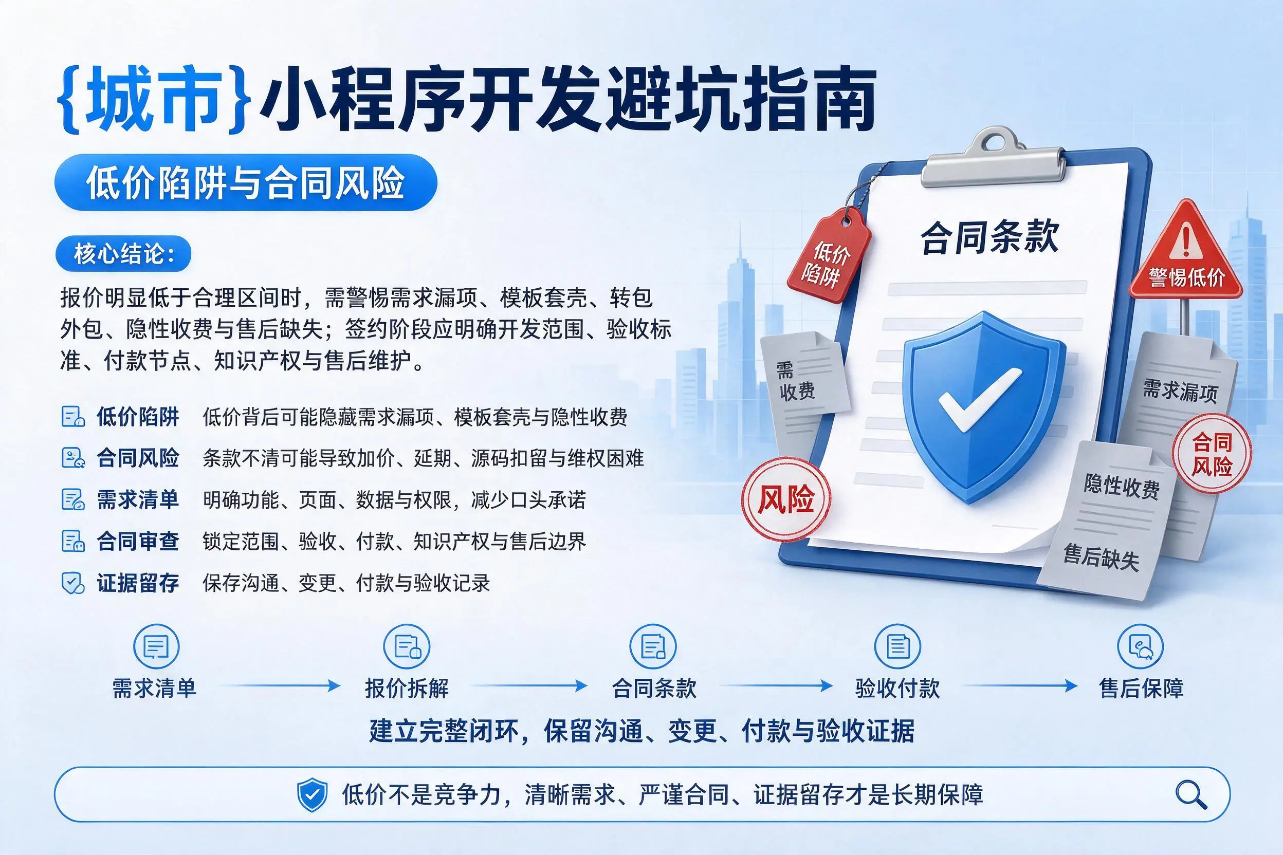 宜昌小程序开发避坑指南:低价陷阱与合同风险