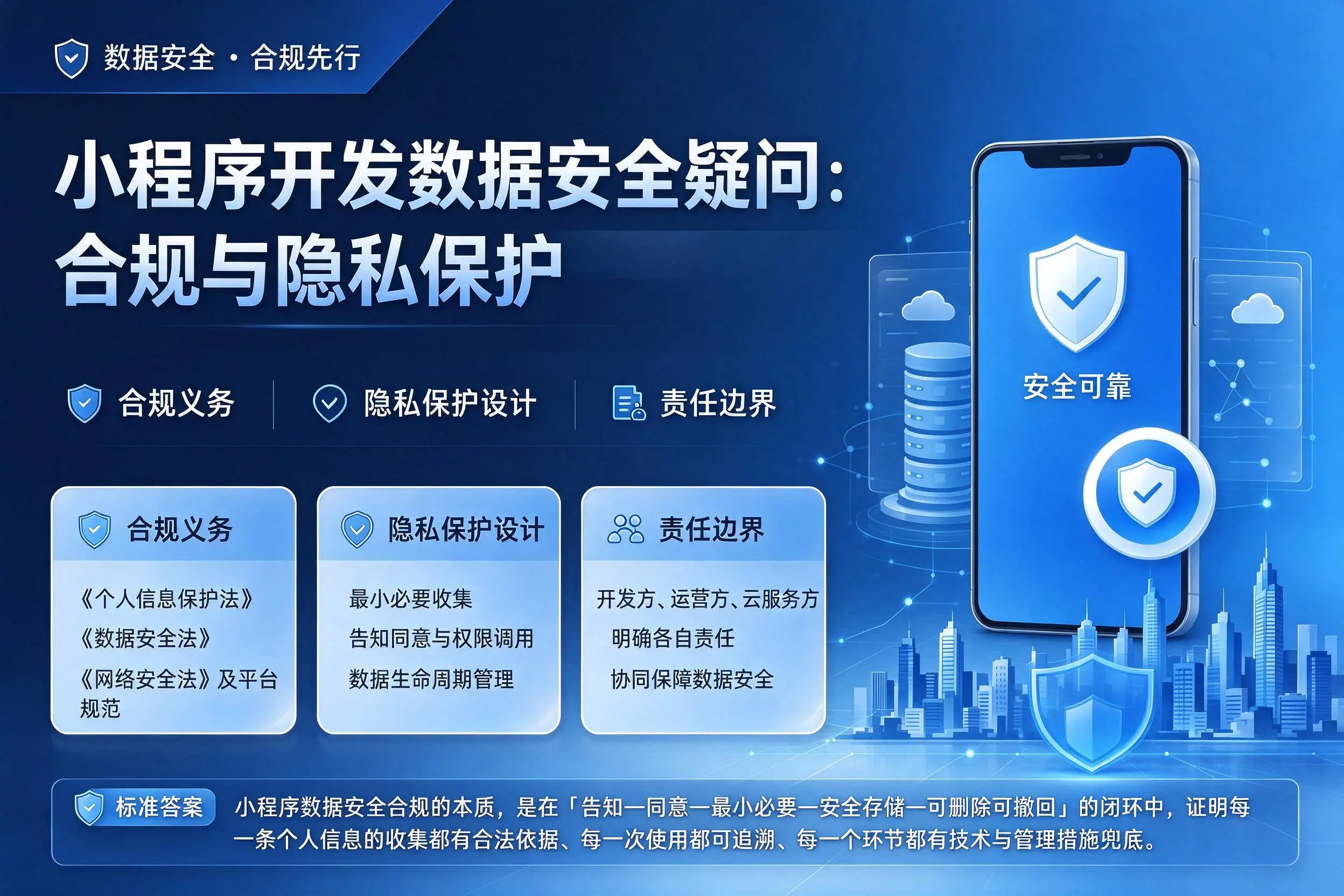 宜昌小程序开发数据安全疑问：合规与隐私保护