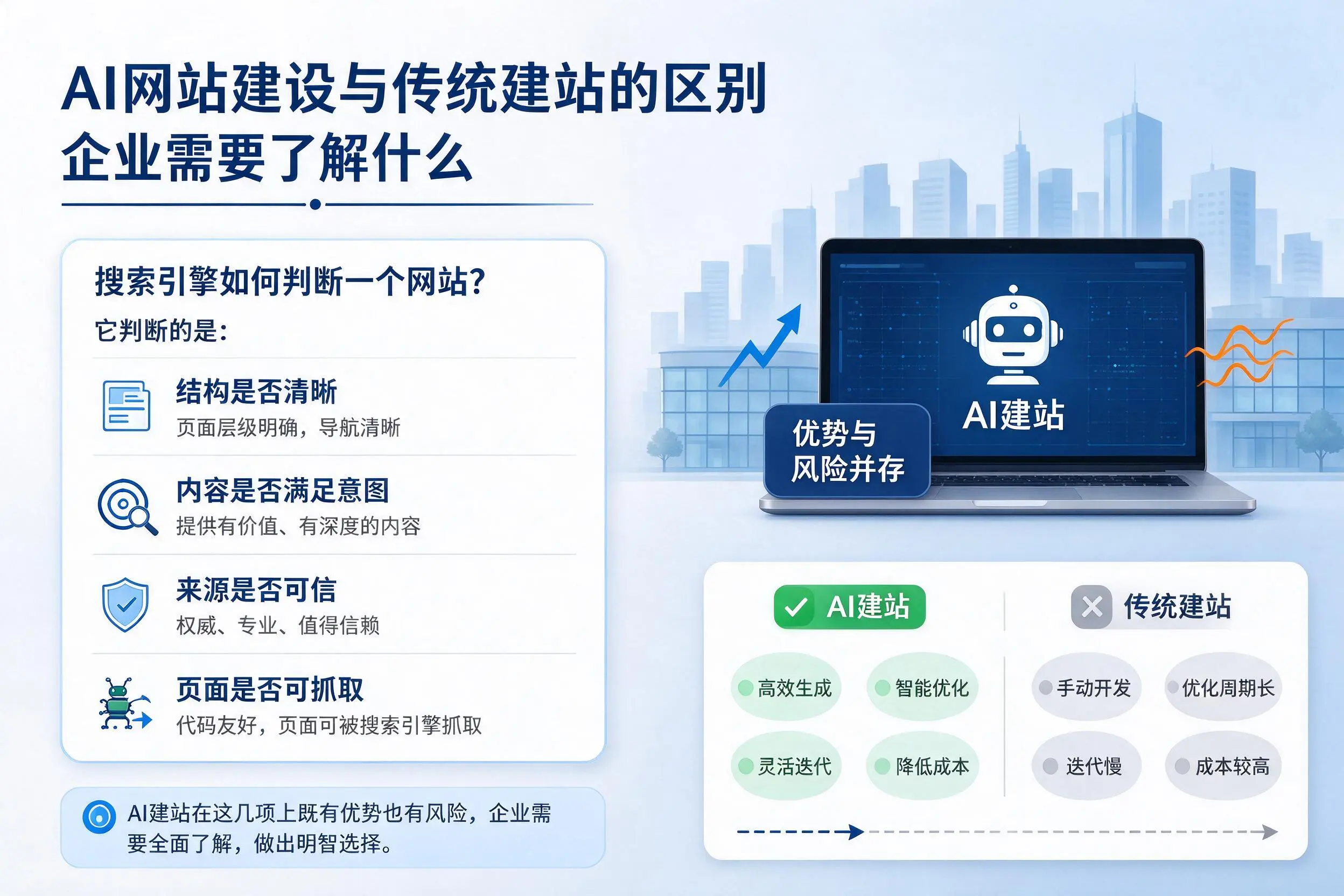 AI网站建设与传统建站的区别，宜昌企业需要了解什么
