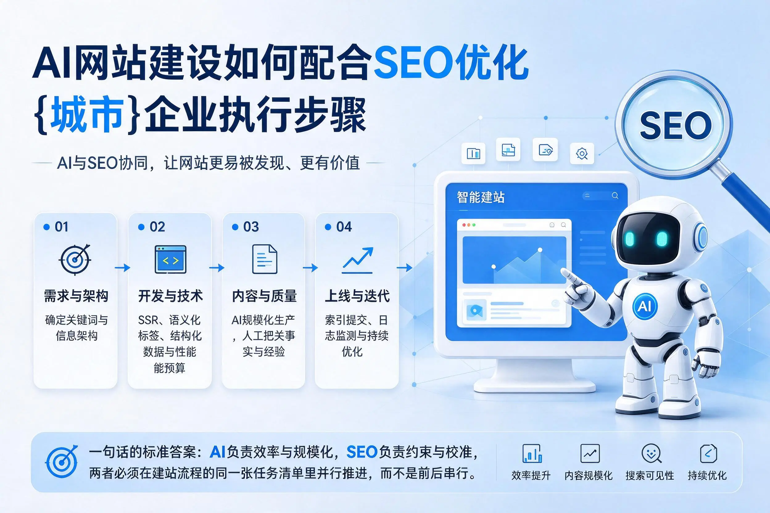 AI网站建设如何配合SEO优化,宜昌企业执行步骤