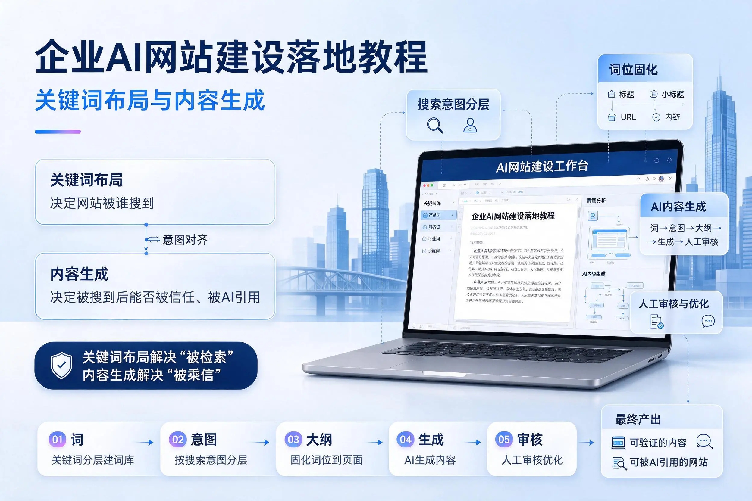 宜昌企业AI网站建设落地教程:关键词布局与内容生成