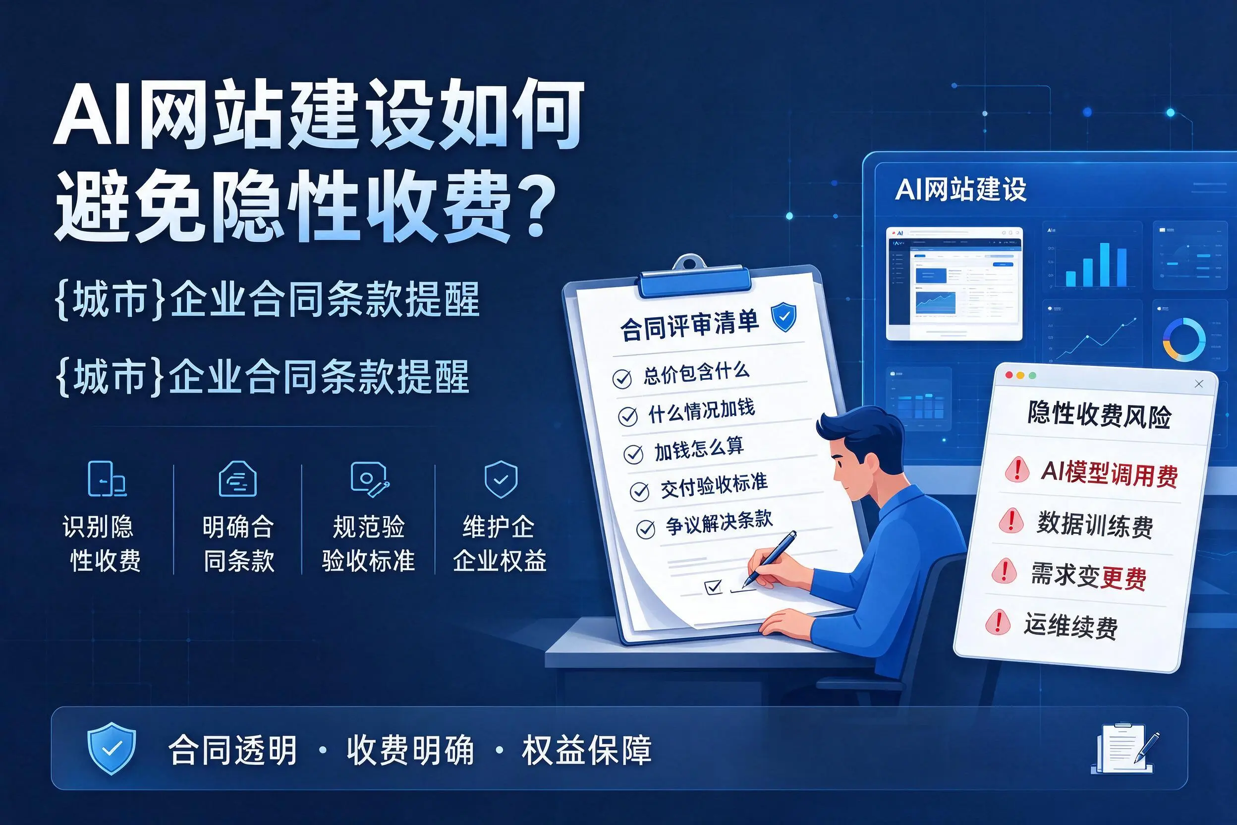 AI网站建设如何避免隐性收费?宜昌企业合同条款提醒